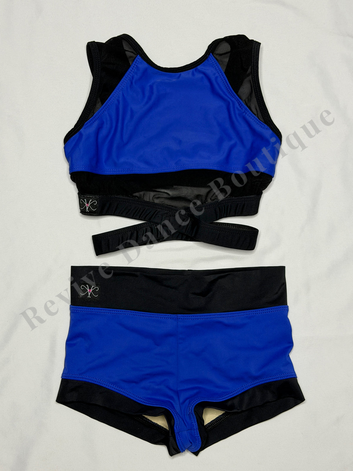 Kandi Kouture Two-Piece Dance Set – Royal Blue/Black – CM