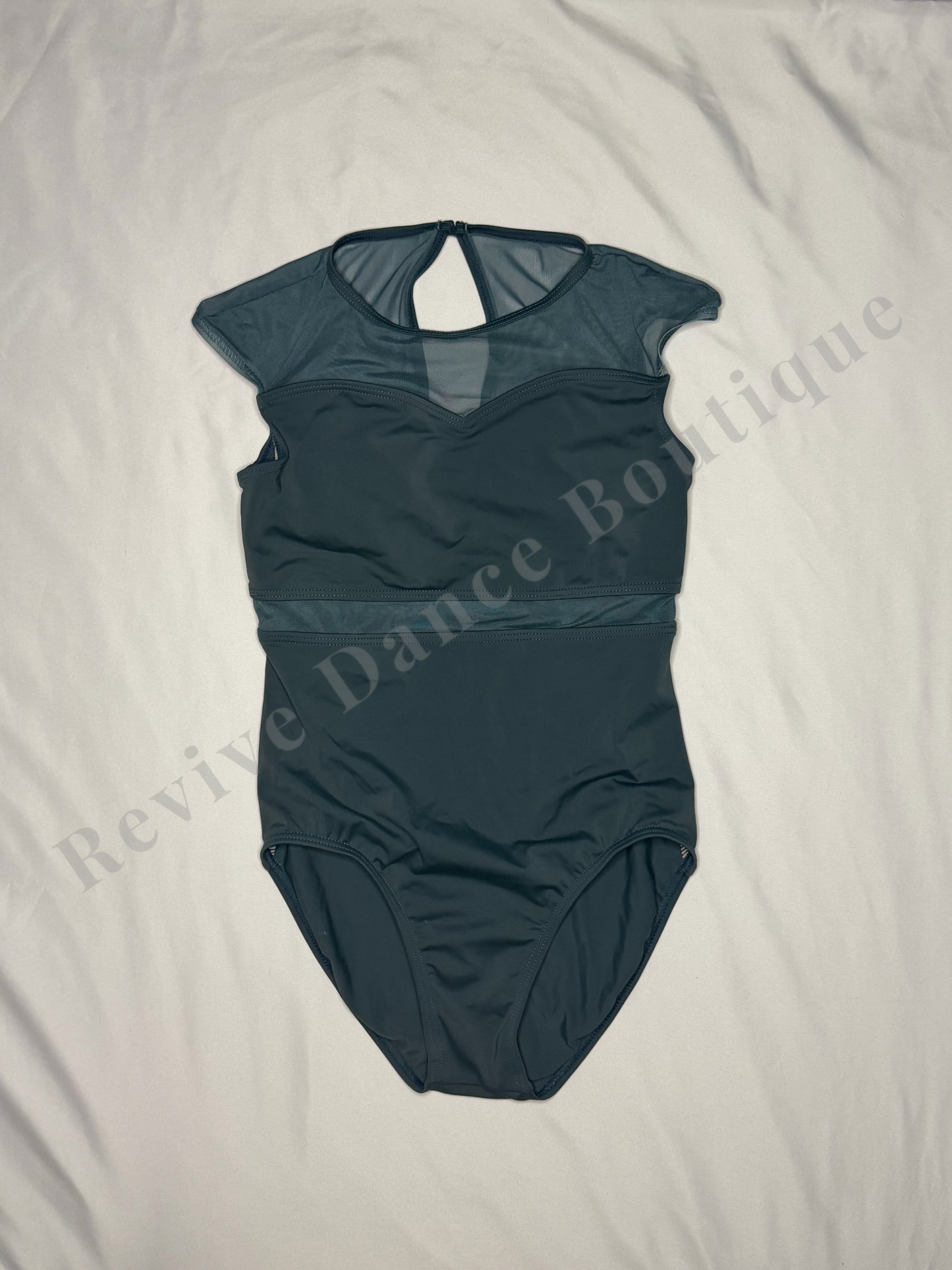 Balera Mesh Cap Sleeve Leotard – Dark Teal – CL