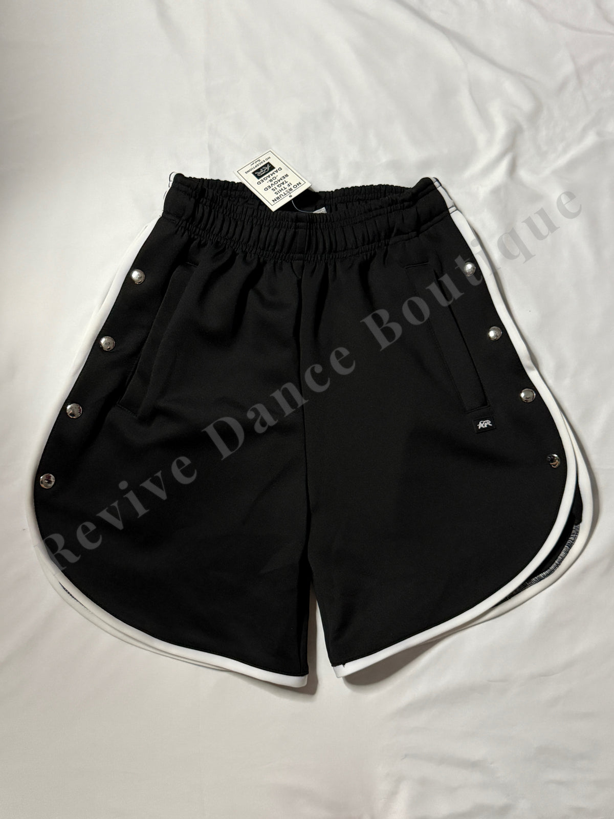 Tiger Friday Snap Track Shorts – Black/White – AXS