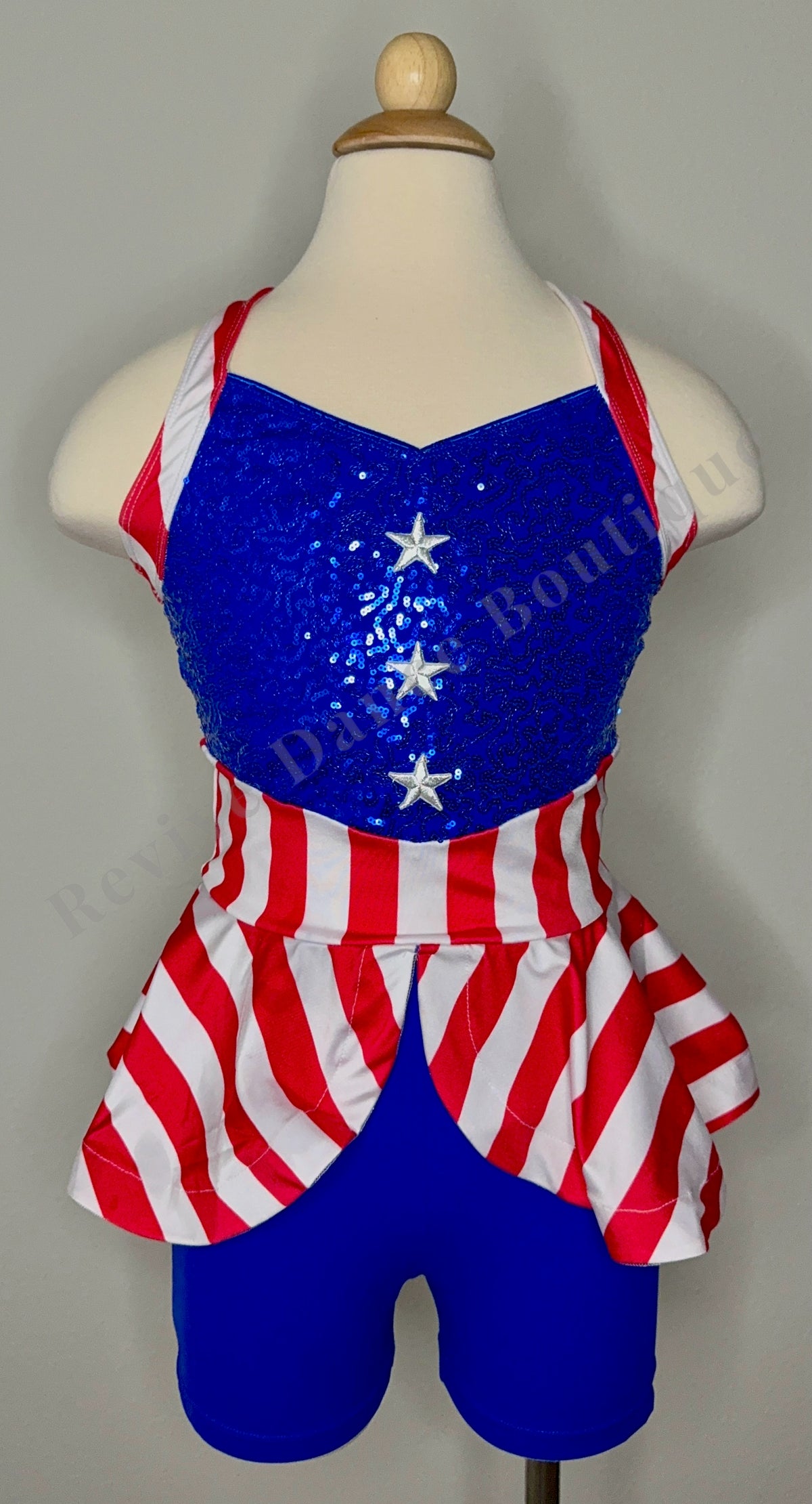 Revolution Dancewear Patriotic Costume – Red/White/Blue – CXL