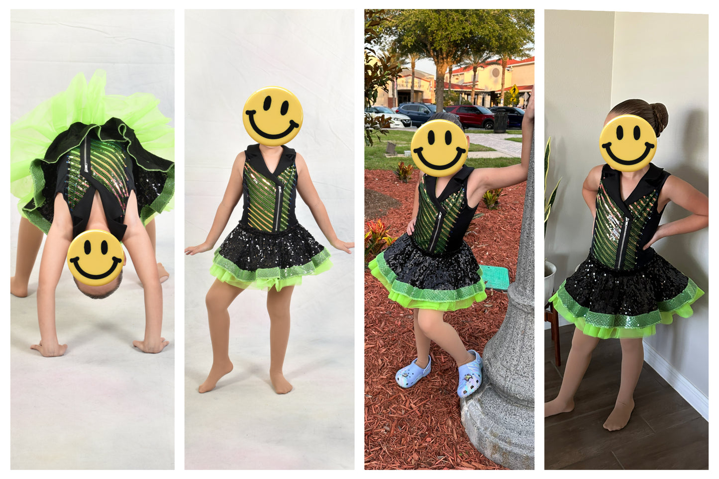 Weissman – Neon Green Tutu Dress “Secret Personal Beeswax” – Child Large (CL), EUC)