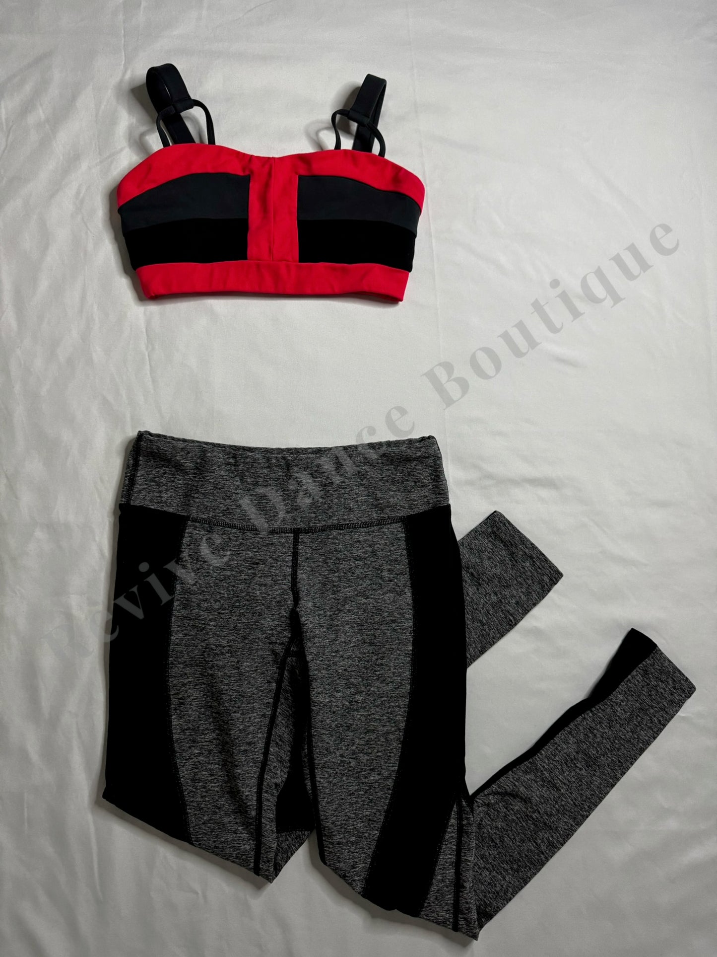 Jo+Jax Colorblock Dance Set – Coral/ Black / Grey – AXS