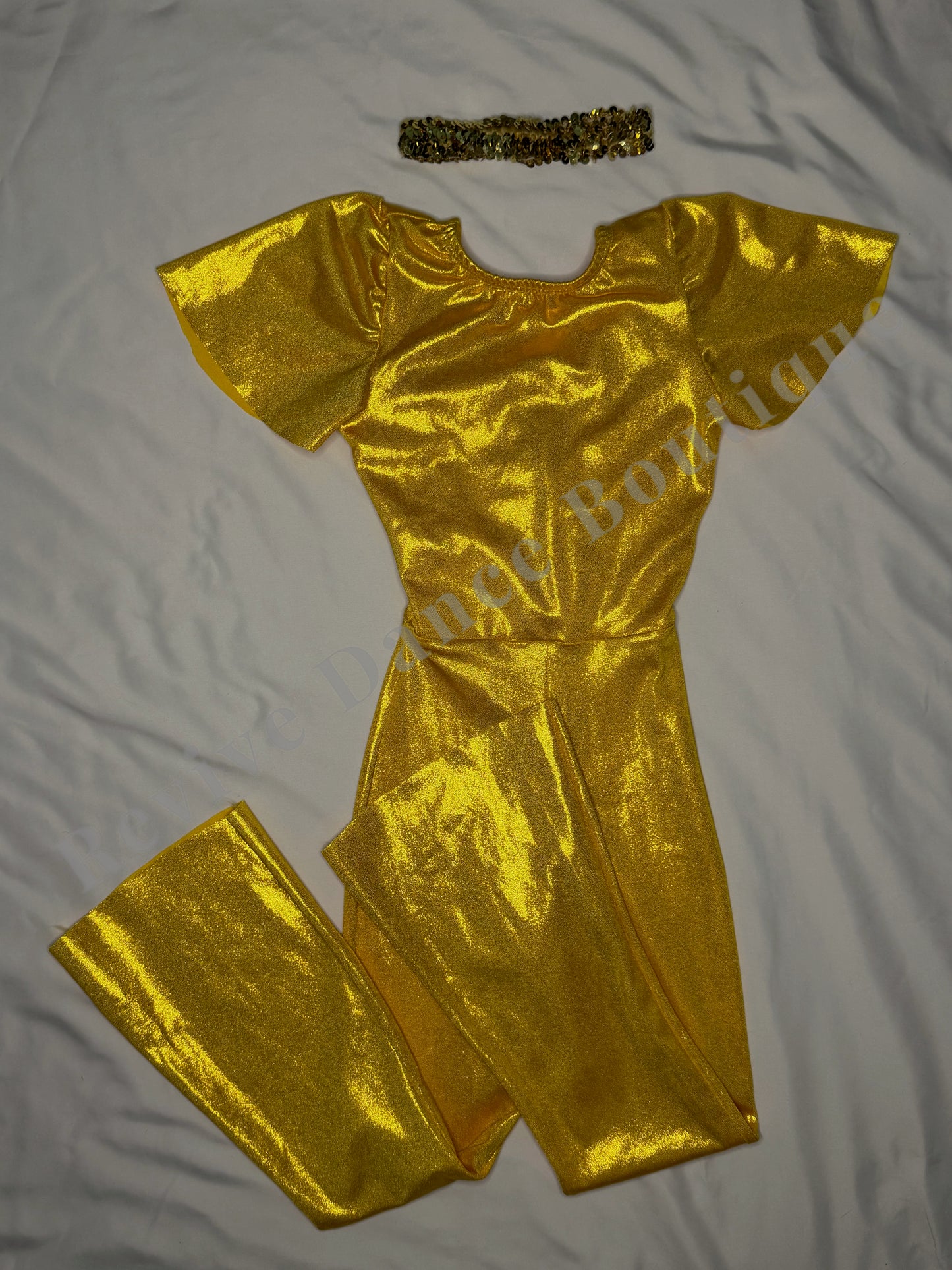 Kizzi Dancewear Metallic Unitard – Gold – CS