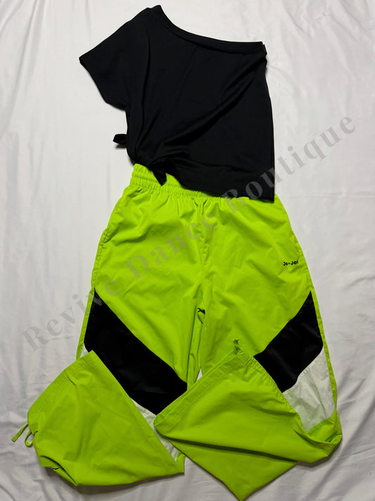 Jo+Jax Two-Piece Dance Set – Black/Neon Green – AS