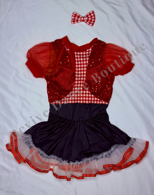 Revolution Western Costume – Red/White/Denim – CM