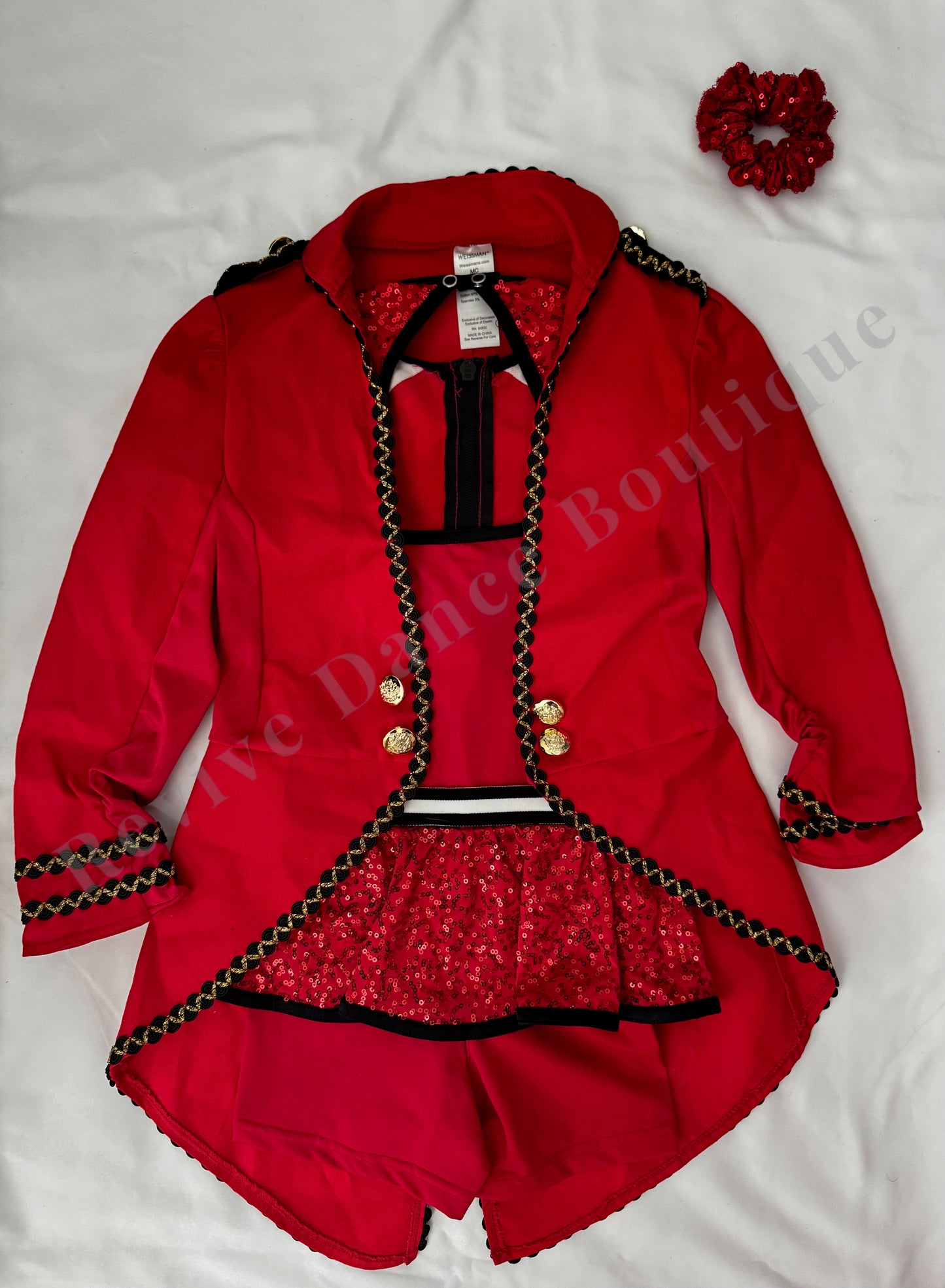 Weissman Sequin Jacket Performance Costume Set – Red/Black – CM