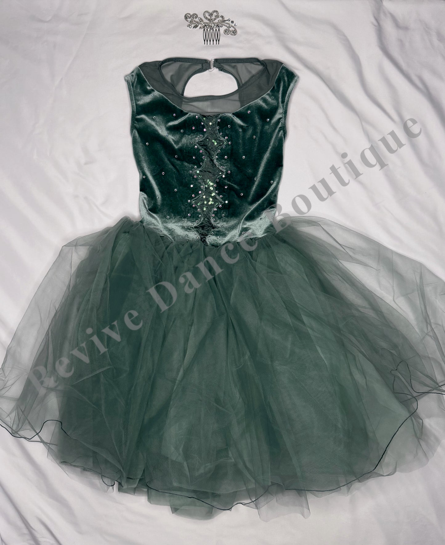 Weissman Velvet Tutu Costume – Sage Green – CM