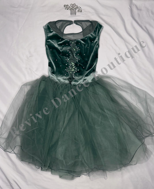 Weissman Velvet Tutu Costume – Sage Green – CM