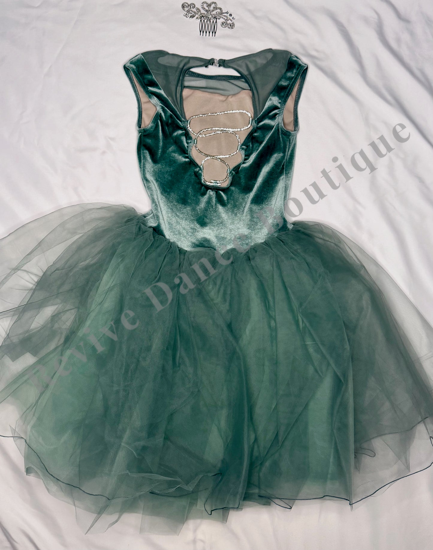 Weissman Velvet Tutu Costume – Sage Green – CM