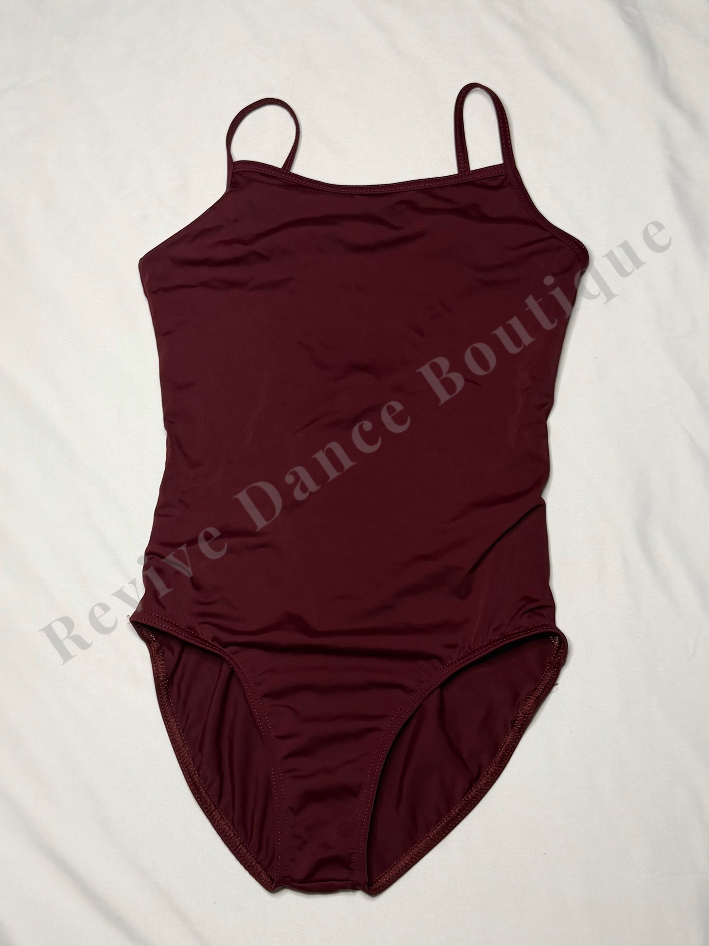 Balera Camisole Leotard with Scoop Back – Burgundy – CL