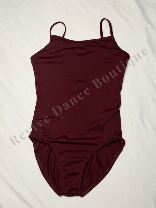 Balera Camisole Leotard with Scoop Back – Burgundy – CL