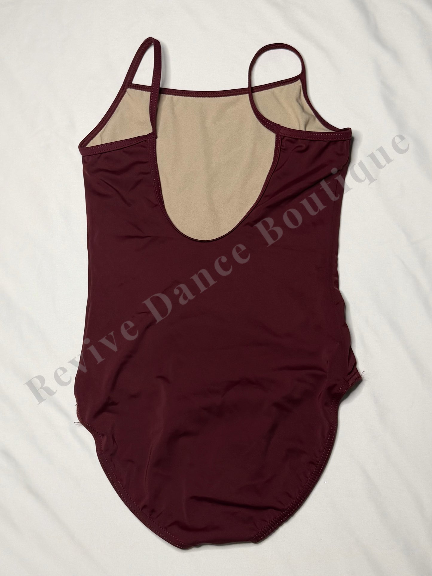 Balera Camisole Leotard with Scoop Back – Burgundy – CL