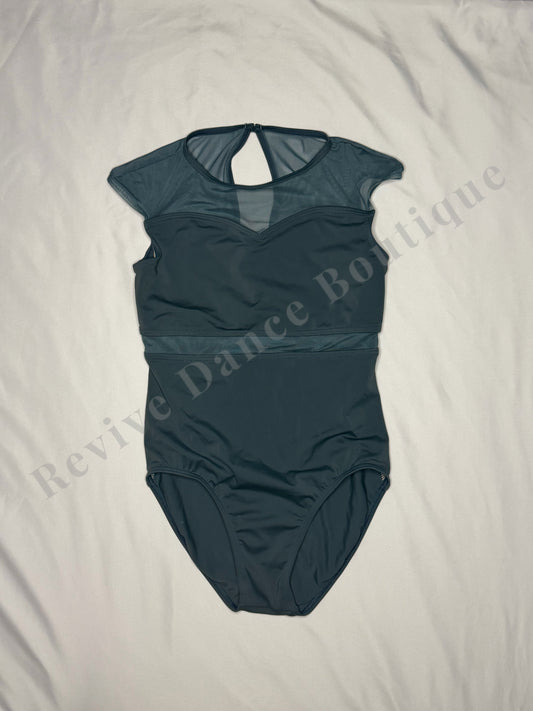 Balera Mesh Cap Sleeve Leotard – Dark Teal – CL