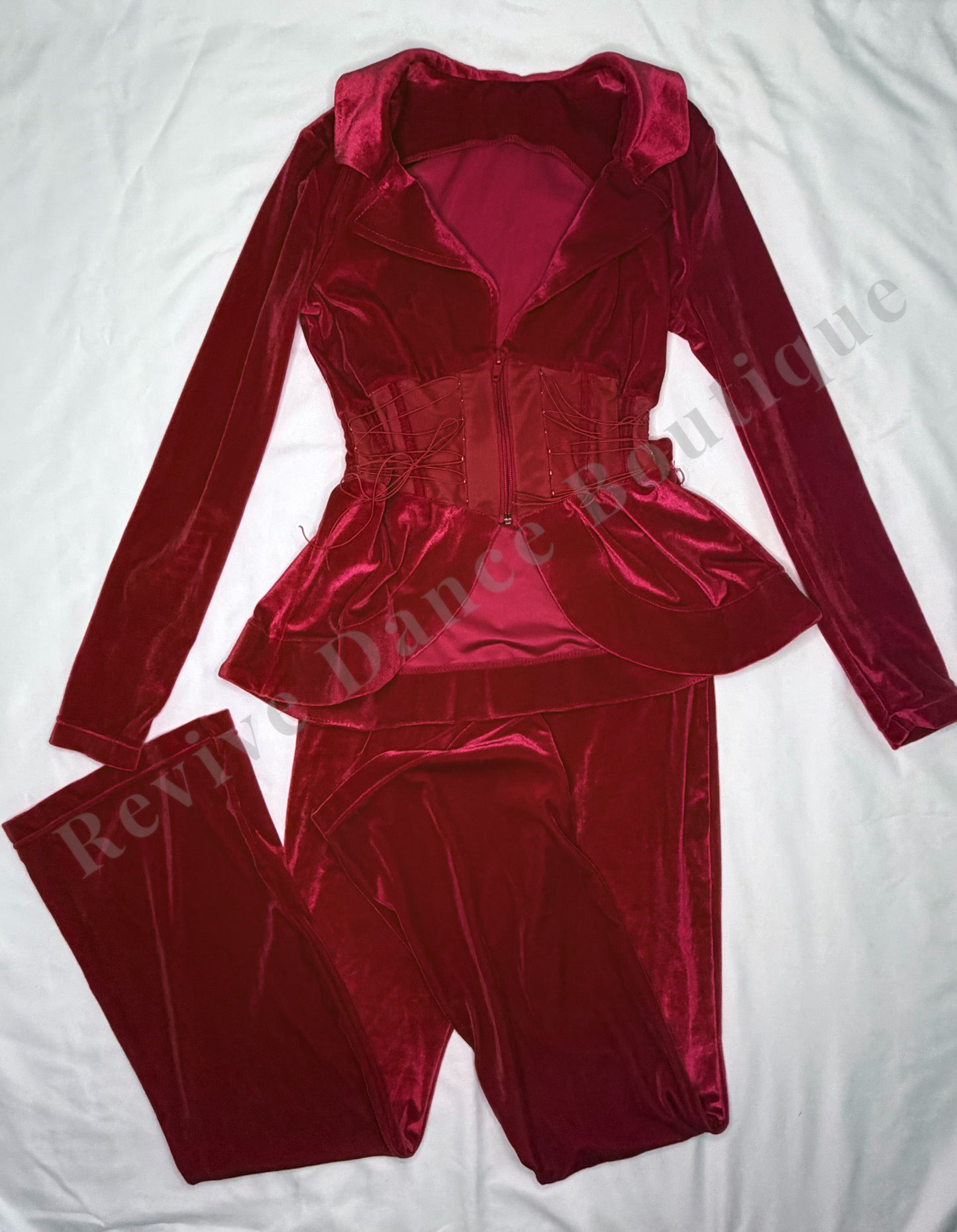Tenth House Velvet Performance Costume Set – Red – CL