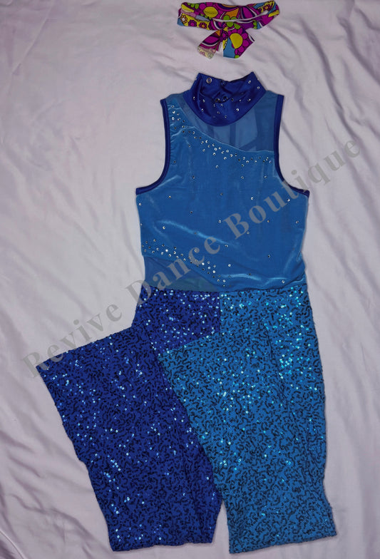 Weissman Sequin Pants Costume – Blue – CL