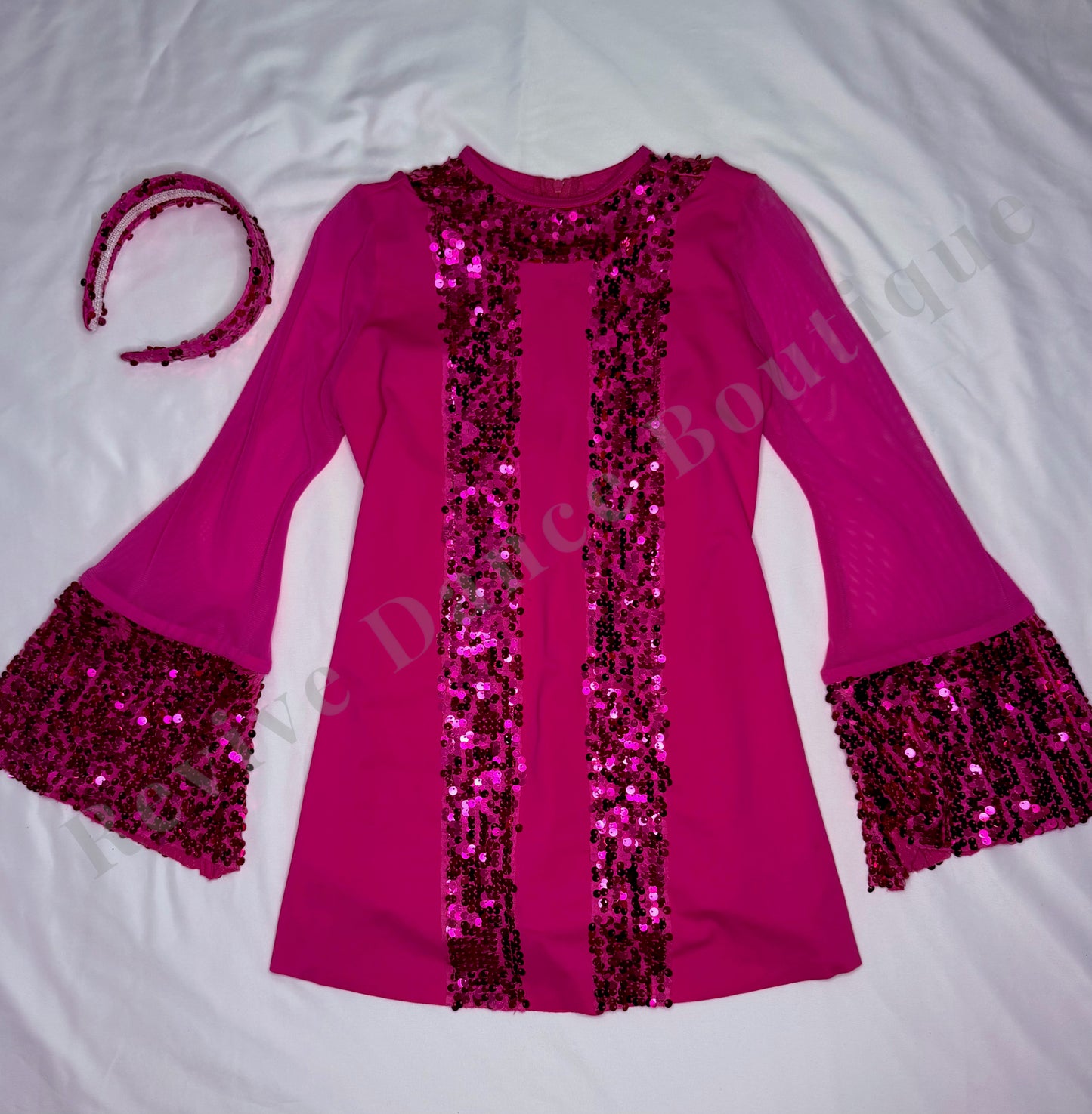 Weissman Sequin Bell Sleeve Performance Costume – Magenta – CL
