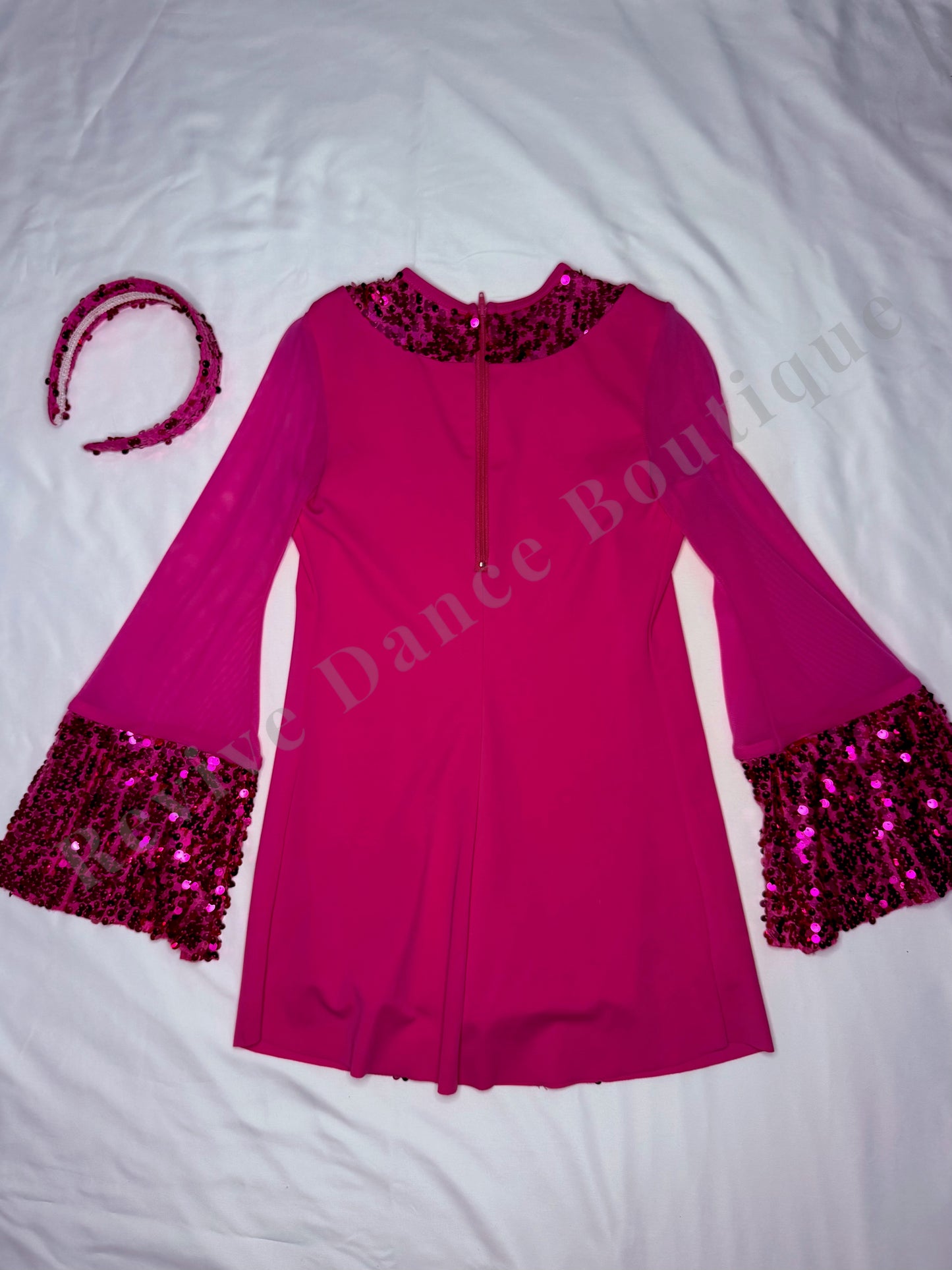 Weissman Sequin Bell Sleeve Performance Costume – Magenta – CL