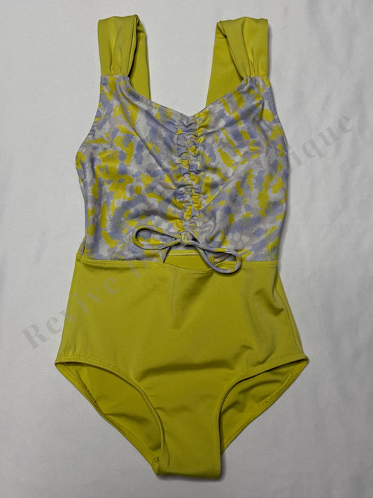 Danz N Motion Ruched Leotard – Yellow/Gray – CL