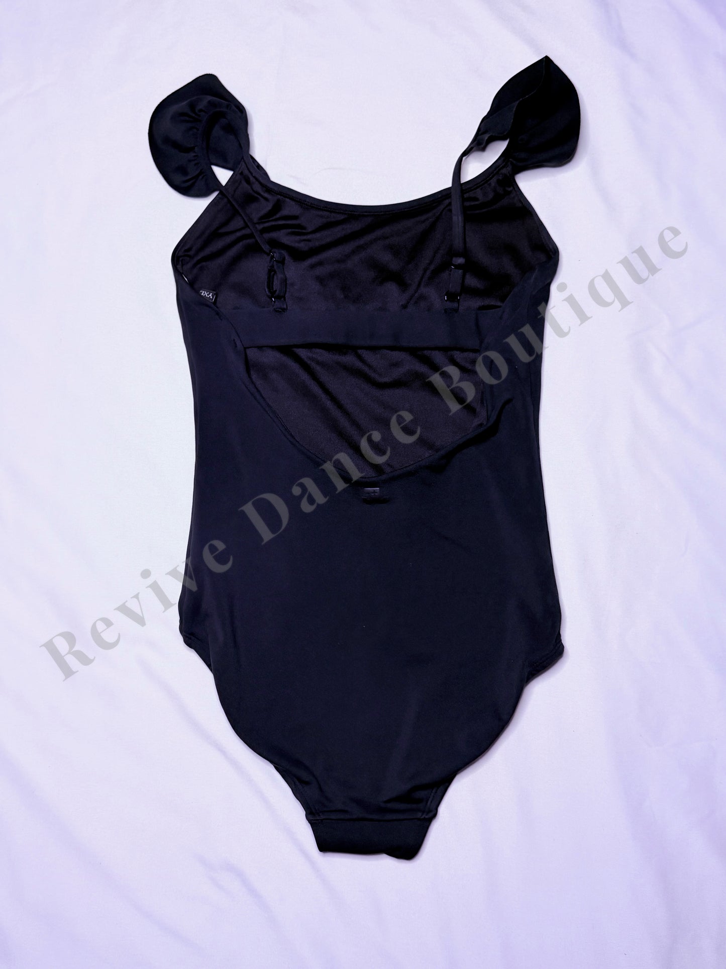 JOJAX Ruffle Sleeve Leotard – Black – CXL