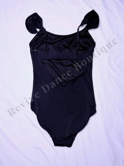 JOJAX Ruffle Sleeve Leotard – Black – CXL