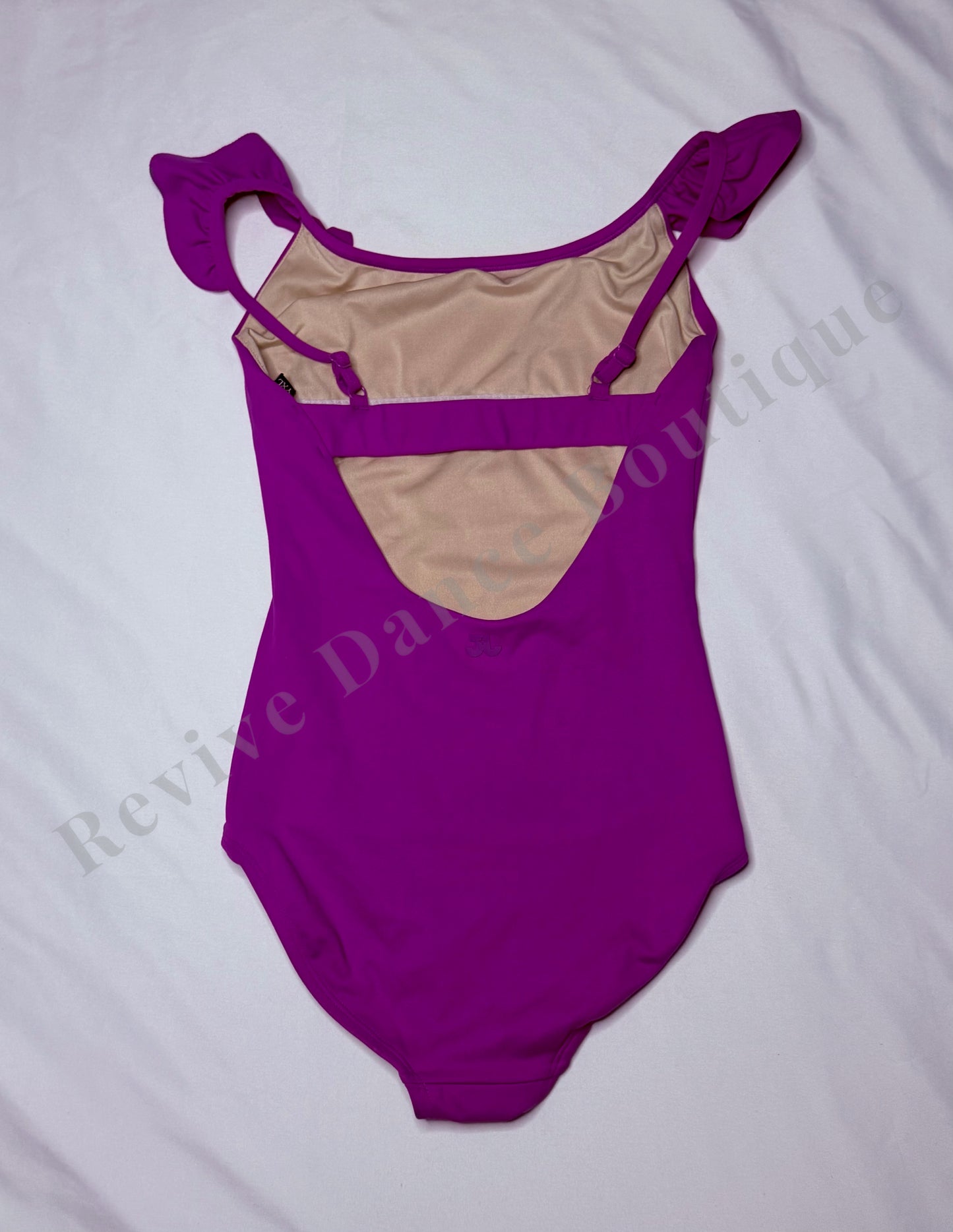 JOJAX Ruffle Sleeve Leotard – Purple – CXL