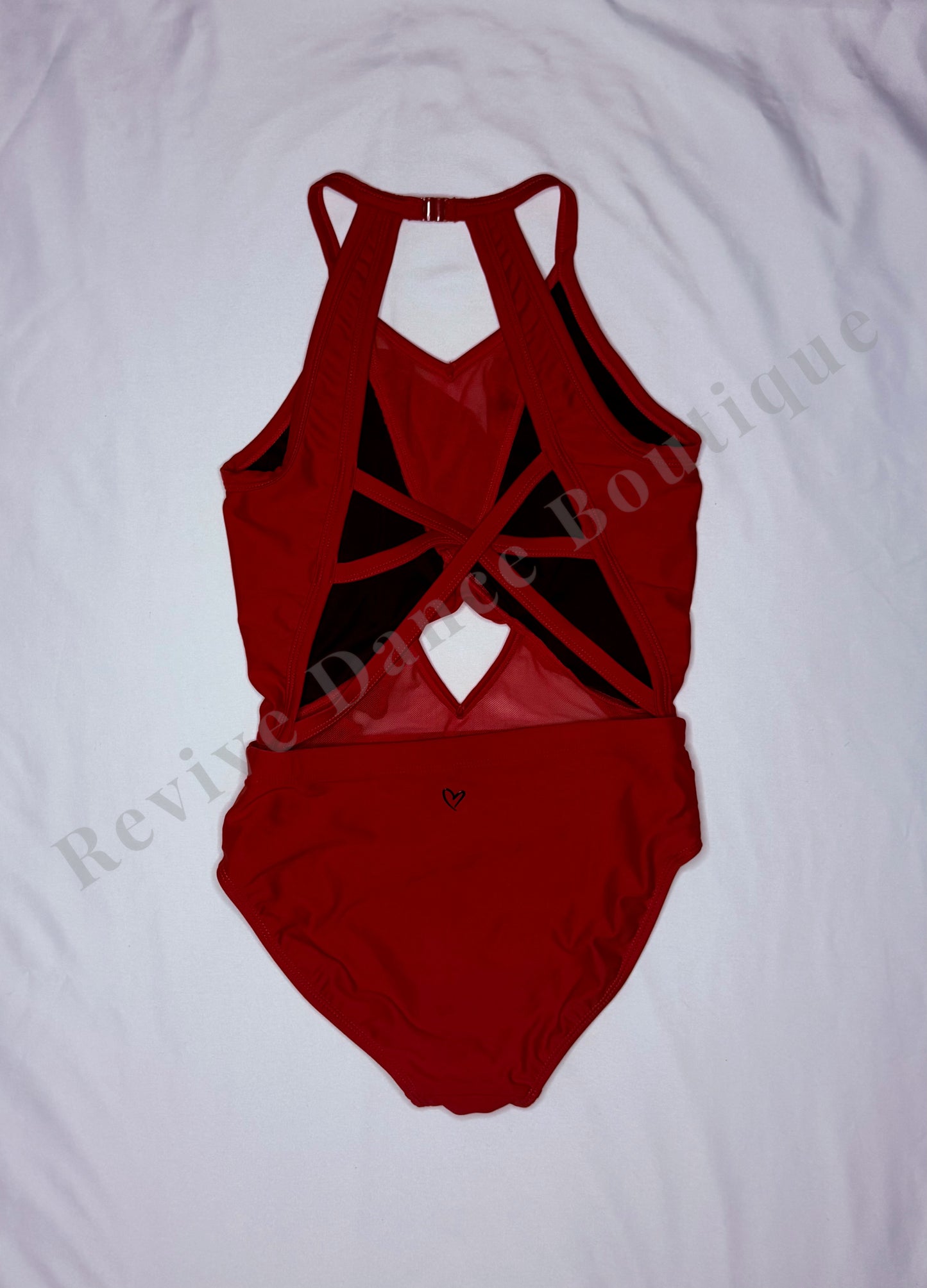 Oh La La Ruffle Open Back Performance Leotard – Burgundy– CXL