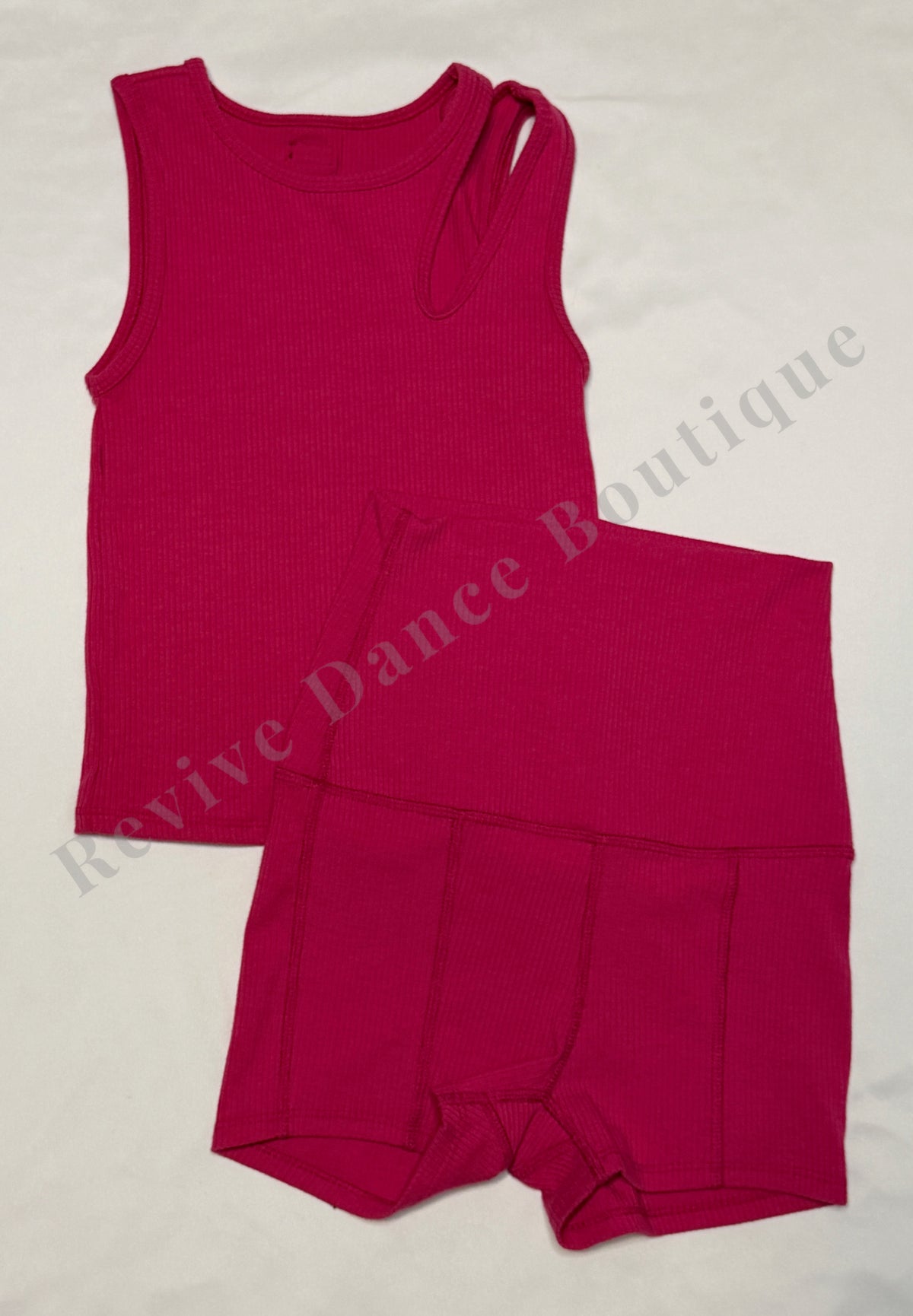 Tiger Friday Ribbed Tank & Shorts Set – Berry – AXS/AS