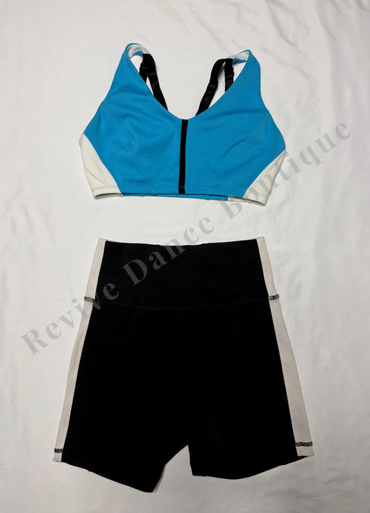 Jo+Jax Two-Piece Dance Set – Blue/Black/White – AS