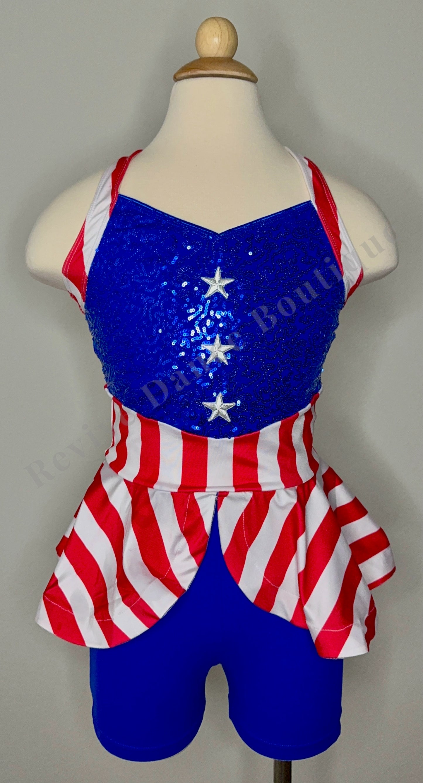 Revolution Dancewear Patriotic Costume – Red/White/Blue – CXL
