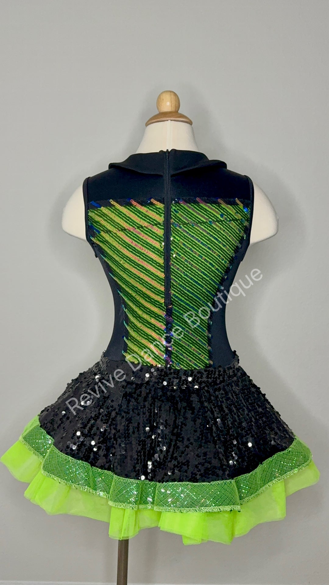 Weissman – Neon Green Tutu Dress “Secret Personal Beeswax” – Child Large (CL), EUC)
