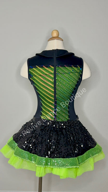 Weissman – Neon Green Tutu Dress “Secret Personal Beeswax” – Child Large (CL), EUC)