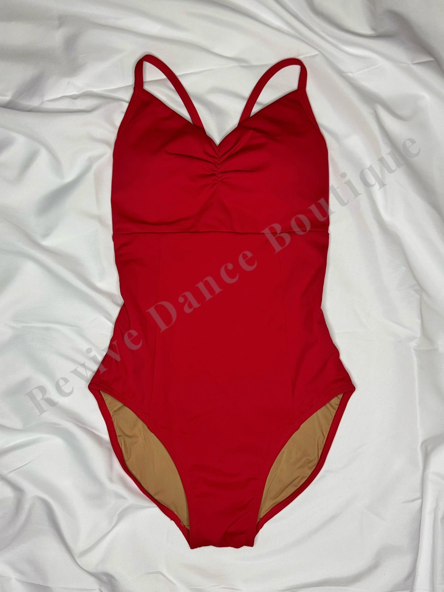 Oh La La Strappy Lace Panel Leotard – Red – Child XL (CXL)