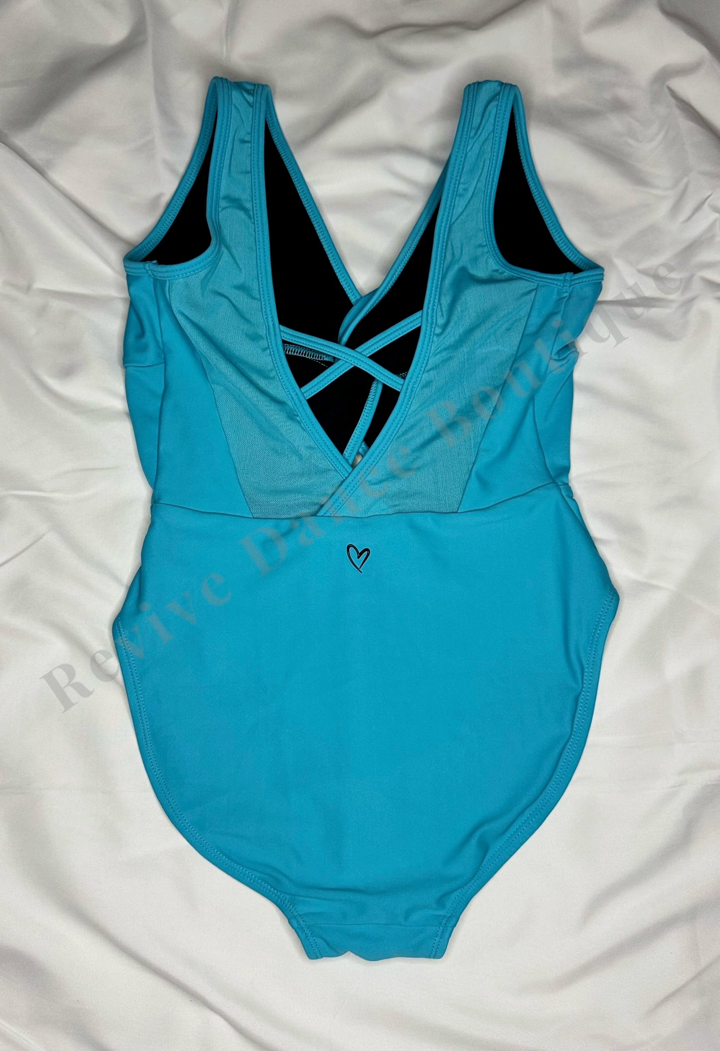 Oh La La Twist Front Leotard – Blue (Child XL / CXL)