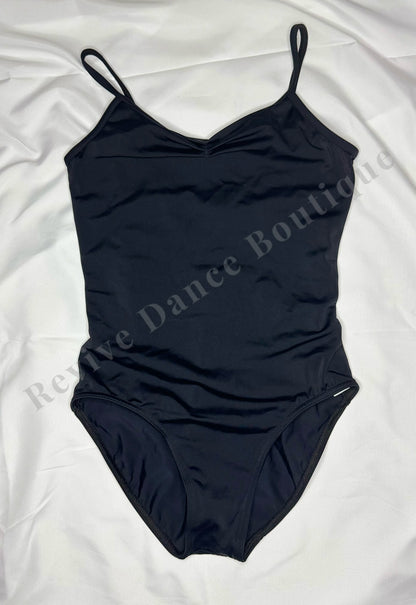 Balera Camisole Leotard with Gathered Front – Black – CL