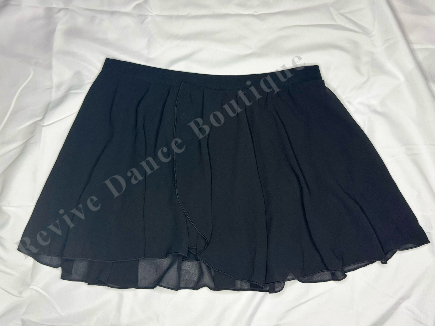 Balera Classic Sheer Chiffon Skirt – Black – Child XL (CXL)
