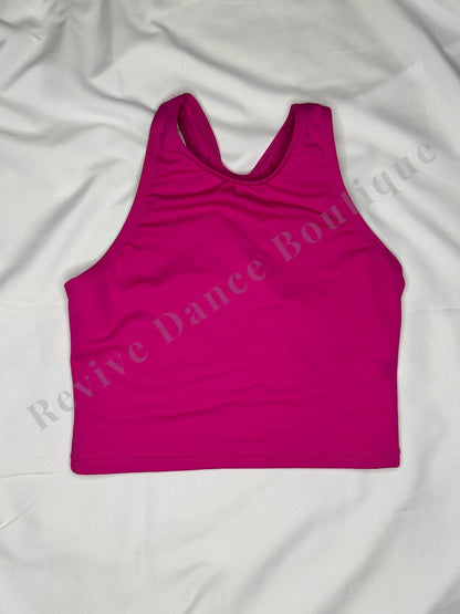 Balera Racerback Crop Top – Pink – Child Large (CM)