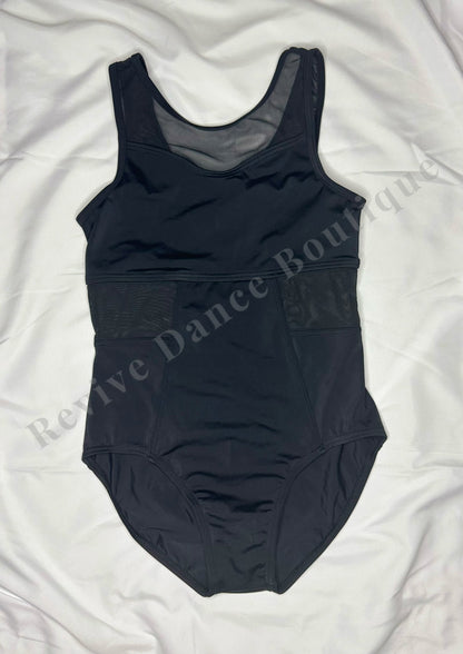Balera Mesh Inset Tank Leotard – Black – CM