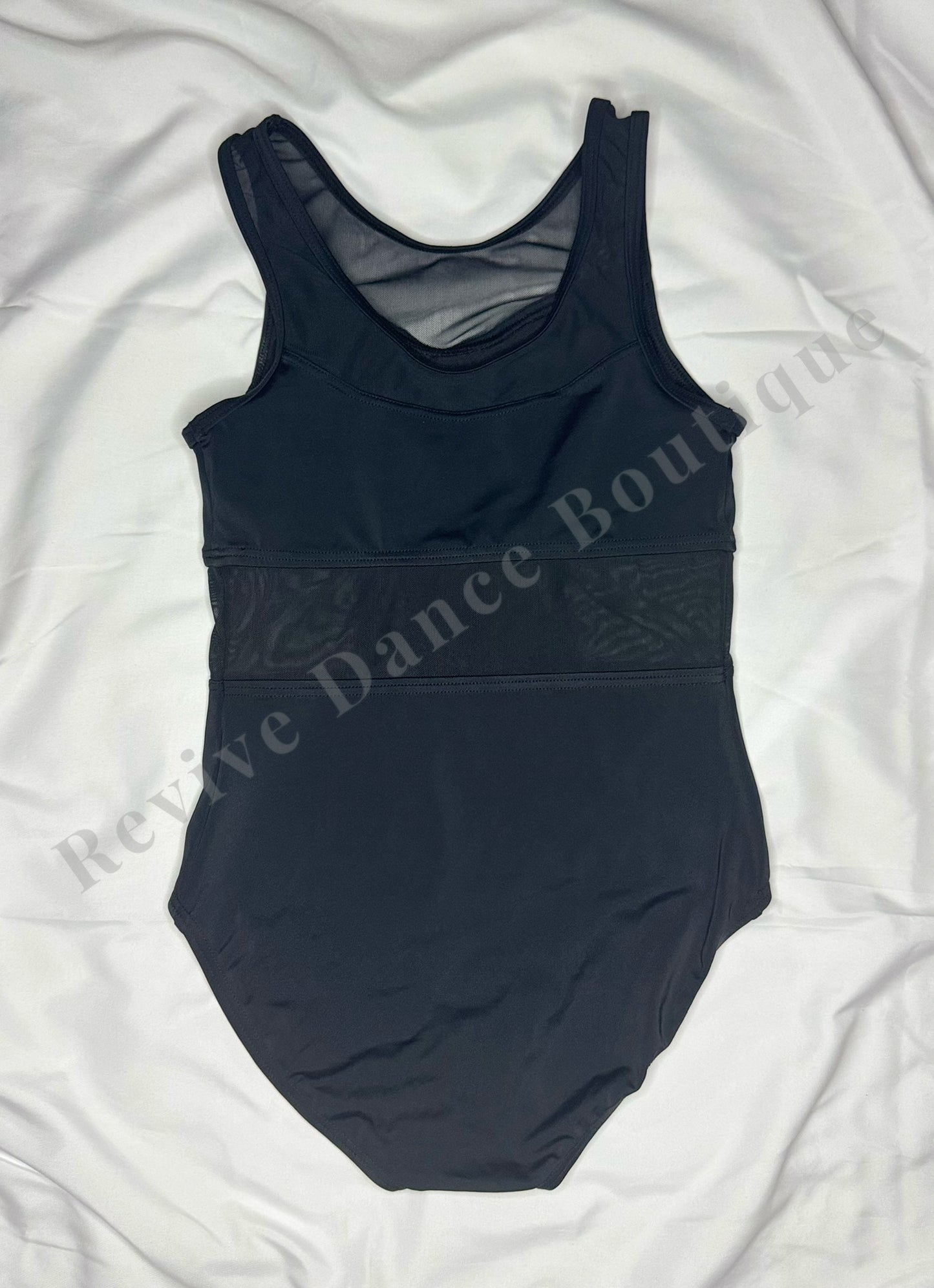 Balera Mesh Inset Tank Leotard – Black – CM