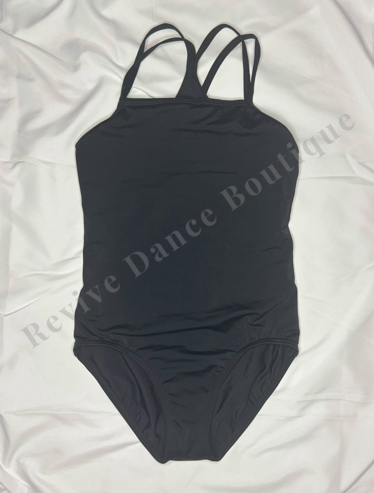 Balera Cross-Back Camisole Leotard – Black – CM
