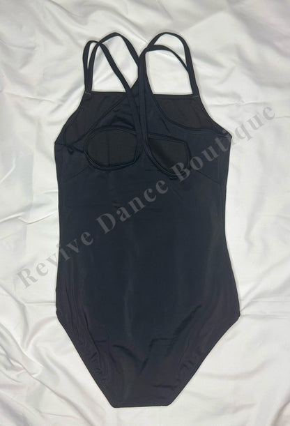 Balera Cross-Back Camisole Leotard – Black – CM