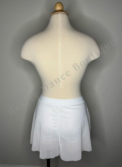 Balera Mesh Overlay Shorts with Lined Brief – White – Child Medium (CM)