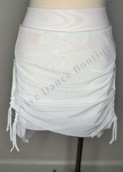 Jo+Jax Adjustable Ruched Skirt – White – Child Large (CL)