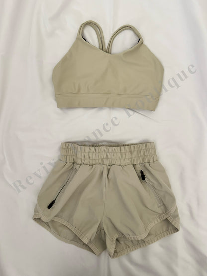 Oh La La Two-Piece Active Set – Bone White (Child Large (CL), EUC)