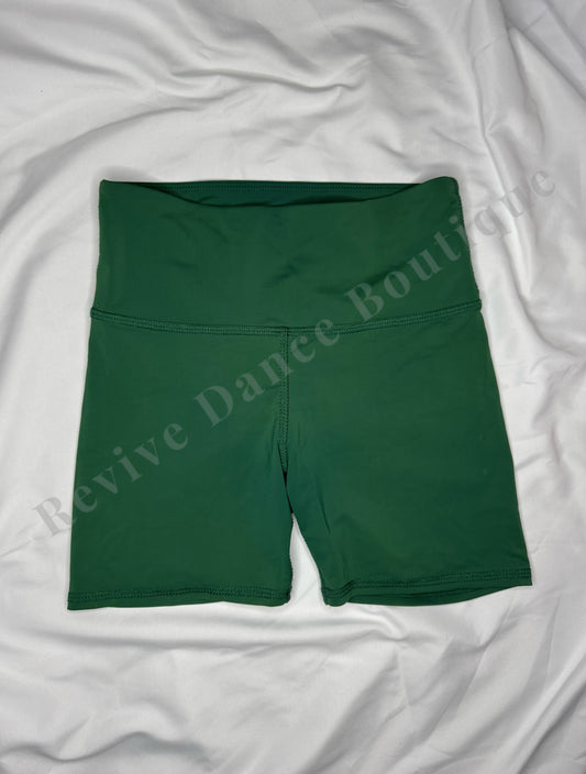 Tiger Friday High-Waisted Shorts – Forest Green – Adult Small (AS)