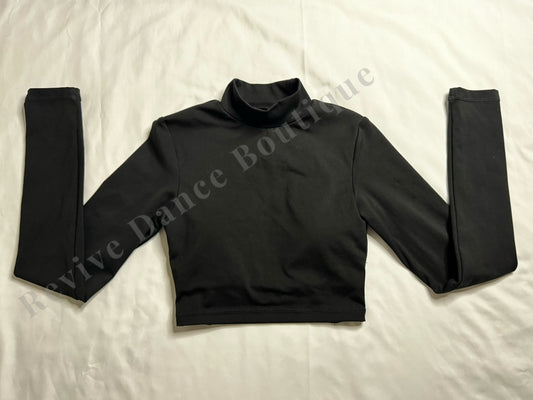 Cloud 9 - Long Sleeve Crop Top – Black – AXS