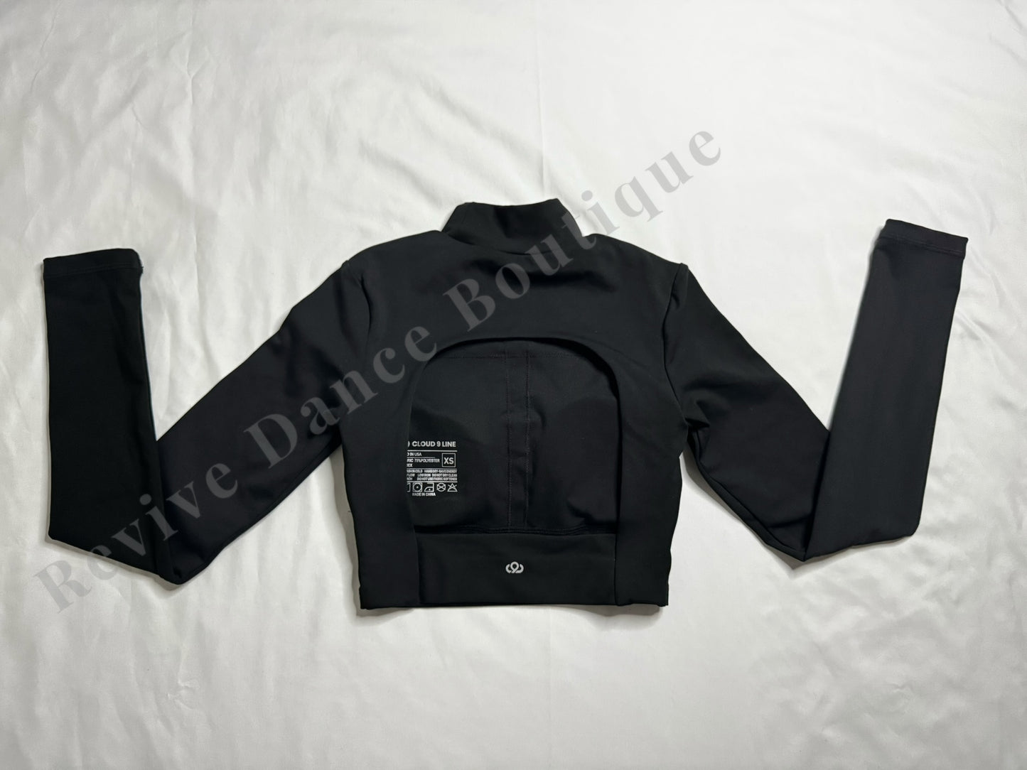 Cloud 9 - Long Sleeve Crop Top – Black – AXS