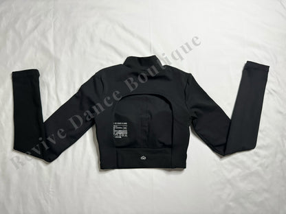 Cloud 9 - Long Sleeve Crop Top – Black – AXS